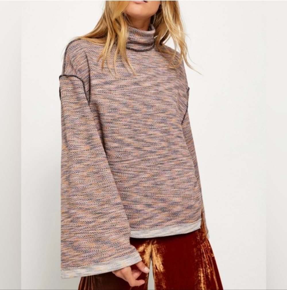 We The Free Oversized Sunny Days Turtleneck Sweater Size M